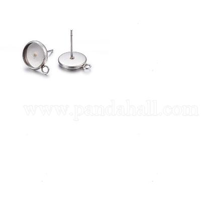304 impostazioni per orecchini a bottone in acciaio inossidabile STAS-TAG0001-03P-1