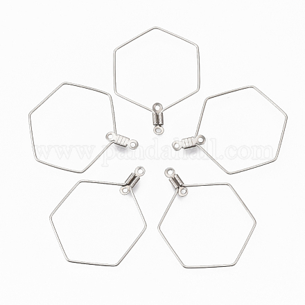 304 Stainless Steel Wire Pendants STAS-T051-006-1