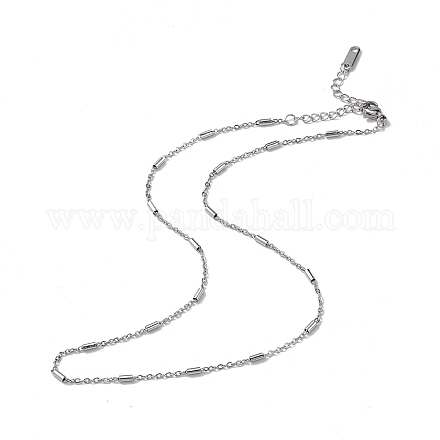 304 Stainless Steel Column Link Chain Necklace for Men Women NJEW-K245-019E-1