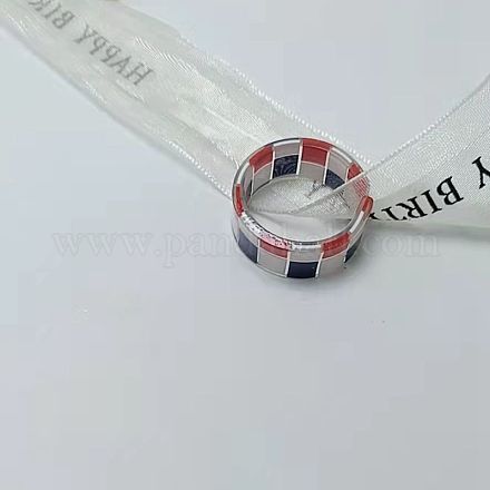 1 шт. акриловые кольца с узором «тартан» для женщин WGC4C6E-48-1