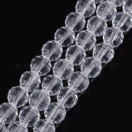 Chapelets de perles en verre transparent X-GLAA-R095-8mm-15-1