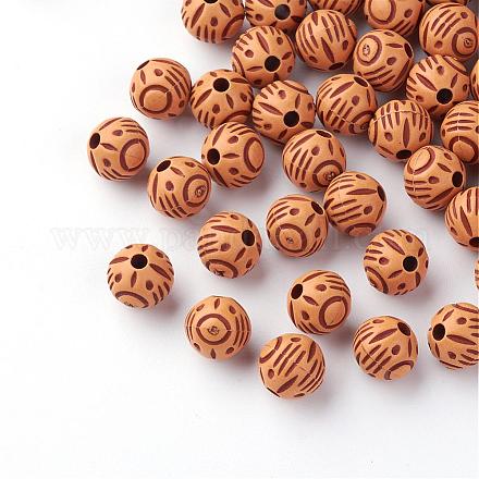Perlas de acrílico de madera de imitación SACR-Q186-01-1