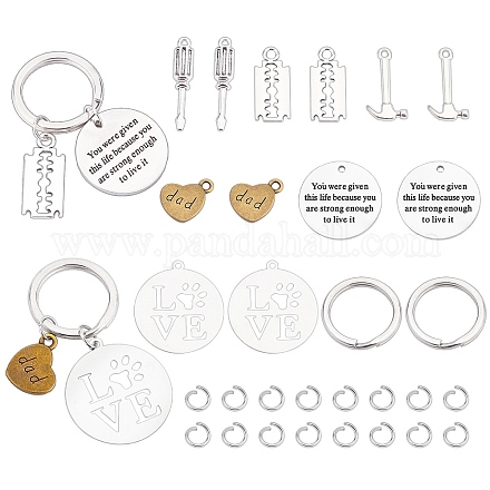 Kit de fabrication de porte-clés bricolage pandahall elite DIY-PH0005-65-1