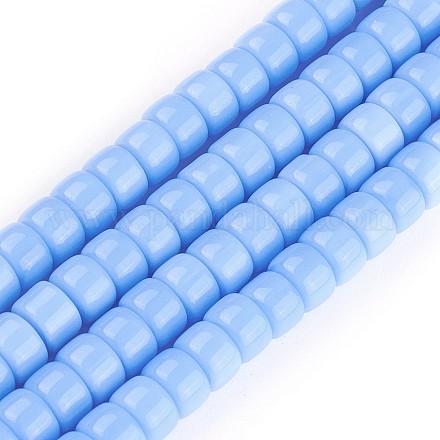 Opaque Solid Color Glass Beads Strands GLAA-A036-I05-1