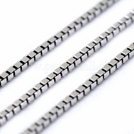 Регулируемые ожерелья-цепочки из стерлингового серебра 925 пробы NJEW-L456-002P-1