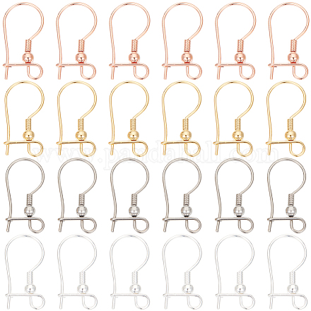 48 шт. 4 цвета фурнитура для сережек-колец из хирургической нержавеющей стали 316l STAS-SC0008-51-1