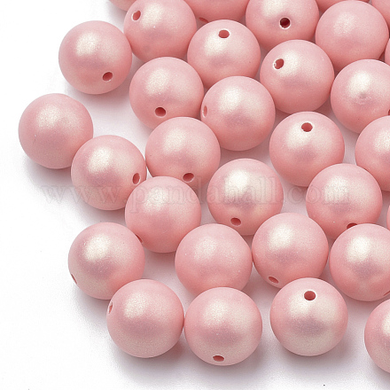 Spray Painted Style Acrylic Beads MACR-T010-8mm-05-1