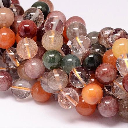 Natural Rutilated Quartz Beads Strands G-P132-06-10mm-1
