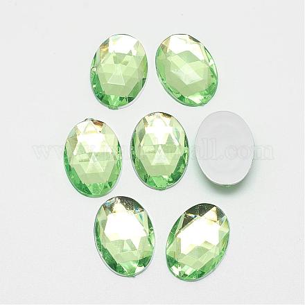 Acrílico Diamante de imitación plana espalda cabujones GACR-Q011-13x18-11-1