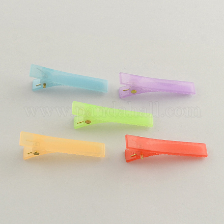 Les accessoires de la pince à cheveux d'alligator de couleur de bonbons petite en plastique pour création des accessoires de cheveux  PHAR-Q005-M-1
