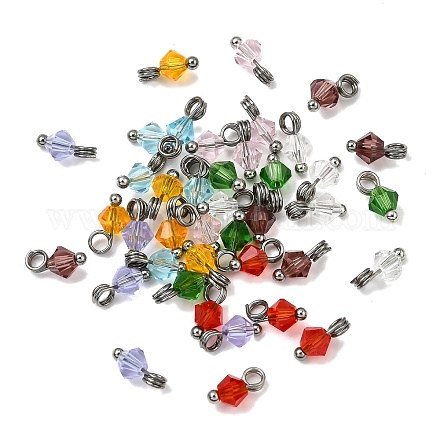 40 шт. 8-цветные подвески из искусственного австрийского хрусталя с имитацией стекла k9 PALLOY-JF04101-02-1