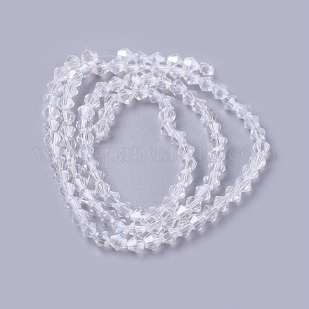 Imitation cristal perles de verre brin X-YS-TAC0002-01-4mm-1