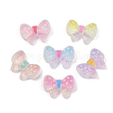 Кабошоны-банты из непрозрачной смолы RESI-R465-04-1