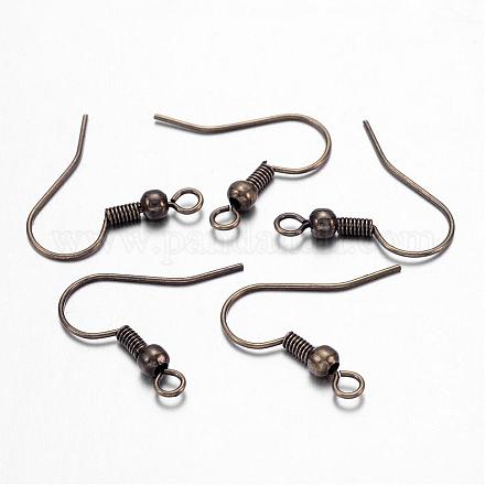Brass Antique Bronze Earring Hooks X-KK-Q362-AB-NF-1