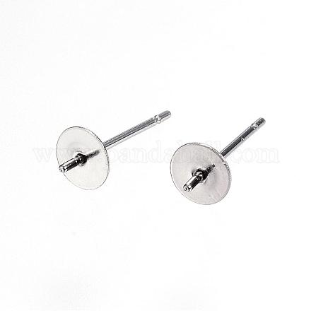 304 Stainless Steel Stud Earring Findings STAS-D448-089P-5mm-1