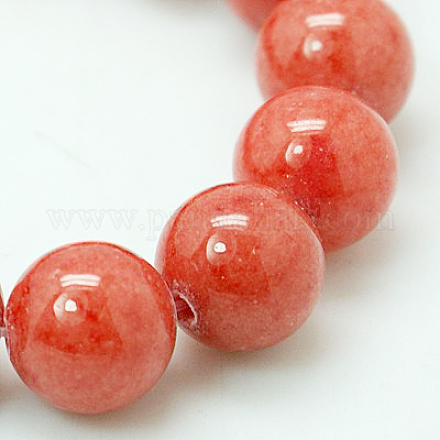 Natural Mashan Jade Round Beads Strands G-D263-8mm-XS03-1