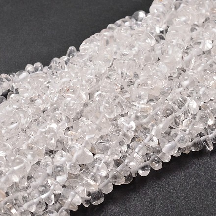 Natural Quartz Crystal Chip Beads Strands X-G-E271-103-1