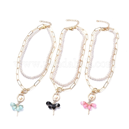 Ensembles pendentif & colliers de perles NJEW-JN02783-1