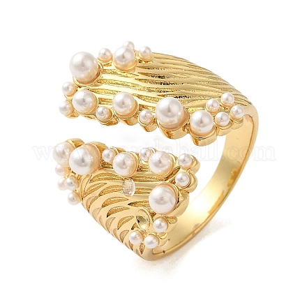 Латунные открытые кольца манжеты RJEW-A046-01G-1