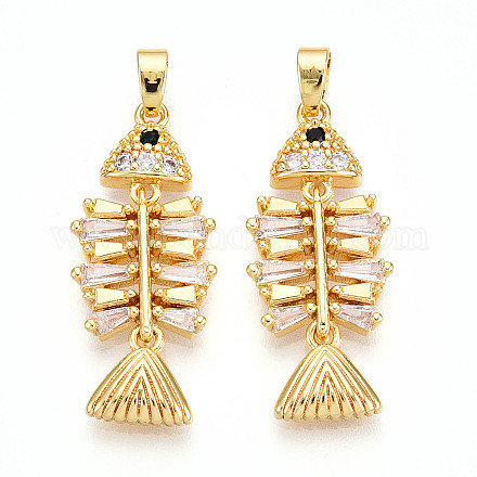 Латунные микро проложить кубического циркония подвески KK-N257-07G-1