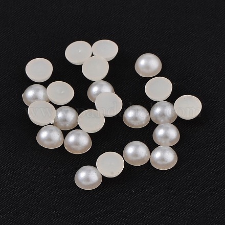 Perles acryliques de perles d'imitation SACR-R701-6x2.5mm-24-1