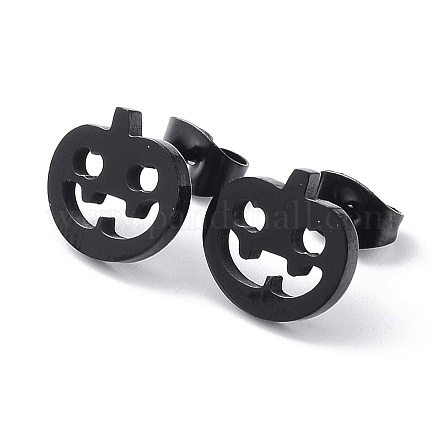 304 orecchini a bottone in acciaio inossidabile per Halloween EJEW-H136-07EB-1
