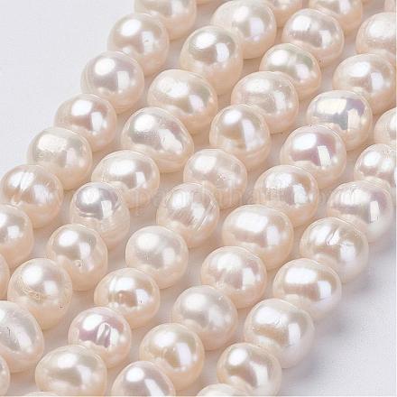 Fili di perle di perle d'acqua dolce coltivate naturali PEAR-D187-21-1