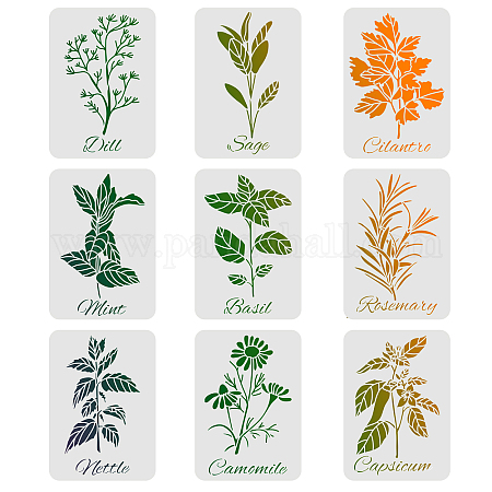 Wholesale FINGERINSPIRE 9pcs Flower Stencils for Painting 29.7x21cm Flower  & Leaves Drawing Template Reusable Flower Stencil DIY Stencils for Painting  on Wood 