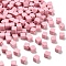 Opaque Acrylic Beads, Cube, Pink, 10.5x11x8mm, Hole: 1.2mm, about 868~870pcs/500g
