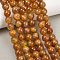 Handmade Lampwork Beads Strand, Imitation Jade Beads, Round, Chocolate, 10~10.5mm, Hole: 0.5mm, about 36~38pcs/strand, 13.98~15.35''(35.5~39cm)