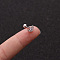 Brass Micro Pave Clear Cubic Zirconia Cartilage Earrings for Women, with Stainless Steel Pins, Stainless Steel Color, Crown, 6mm, Pin: 1.2mm