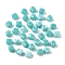 Opaque Acrylic Beads, Imitation Gemstone, Cube, Two Tone, Light Sea Green, 17x15.5x15.5mm, Hole: 3mm