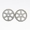 Tibetan Style Alloy Steampunk Pendants, Cadmium Free & Lead Free, Wheel Gear, Antique Silver, 20x2mm, Hole: 3mm