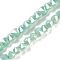 Electroplate Glass Beads Strands, Faceted, Plated AB Colors, Cone, Light Green, 5x6.5x5mm, Hole: 1.2mm, about 95~100pcs/strand, 18.66~19.06''(47.4~48.4cm)