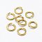 Brass Open Jump Rings, Nickel Free, Raw(Unplated), 17 Gauge, 8x1.2mm, Inner Diameter: 5.5mm
