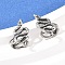Snake 316 Stainless Steel Non- Piercing Cartilage Earrings, Clip on Nose Rings, Antique Silver, 15.5x11.5x7mm