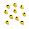 Spray Painted 202 Stainless Steel Beads, Round, Gold, 4x3mm, Hole: 1.5mm