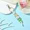 Sunflower Silicone Beaded Pendant Decorations, with Alloy Swivel Clasps, Dark Sea Green, 15cm