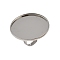 304 Stainless Steel Cuff Ring Components, Bezel Cup Ring Settings, Flat Round, Stainless Steel Color, Tray: 31.5mm, 17mm