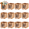 Square Paper Gift Tote Bags with Plastic Visible Window, Shopping Bags with Handle, Candy Bag for Birthday, Wedding, Navajo White, 20x20x20cm