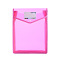 PP Plastic Documents Pockets, Rectangle, Pearl Pink, 190x55x255mm