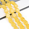 Natural White Jade Beads Strands, Triangle, Dyed, Gold, 13~20x10~14x6.5~10mm, Hole: 1~1.2mm, about 21~23pcs/strand, 14.37~15.16 inch(36.5~38.5cm)
