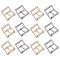 12Pcs 2 Colors Zinc Alloy Center Bar Buckles, Rectangle, Platinum & Light Gold, 39x37.5x9mm, 6pcs/color