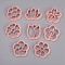 8Pcs 8 Styles PP Plastic Cookie Cutters, Baking Tools, Flower, 39~47x42~54.5x11mm