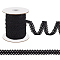 40M Nylon Elastic Double Edged Picot Lace Ribbons, Crown Trimming for Cloth DIY Making Decor, Black, 1-5/8 inch(40mm), about 43.74 Yards(40m)/Roll