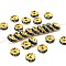 Brass Grade A Rhinestone Spacer Beads, Golden Plated, Rondelle, Nickel Free, Light Sapphire, 8x3.8mm, Hole: 1.5mm