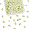 100Pcs Electroplate Glass Beads, Top Drilled, Teardrop, Champagne Yellow, 6x8.5mm