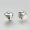 Iron Bell Charms, Silver Color Plated, 13x12.5x12.5mm, Hole: 4.5x3mm