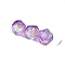 30Pcs Gradient Color & UV Plating Rainbow Iridescent Opaque Resin Beads, Faceted, Pentagon, Orchid, 16mm, Hole: 2mm