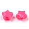 Opaque Acrylic Beads, Star, Deep Pink, 9x9.5x5.5mm, Hole: 2.5mm, about 2050pcs/500g